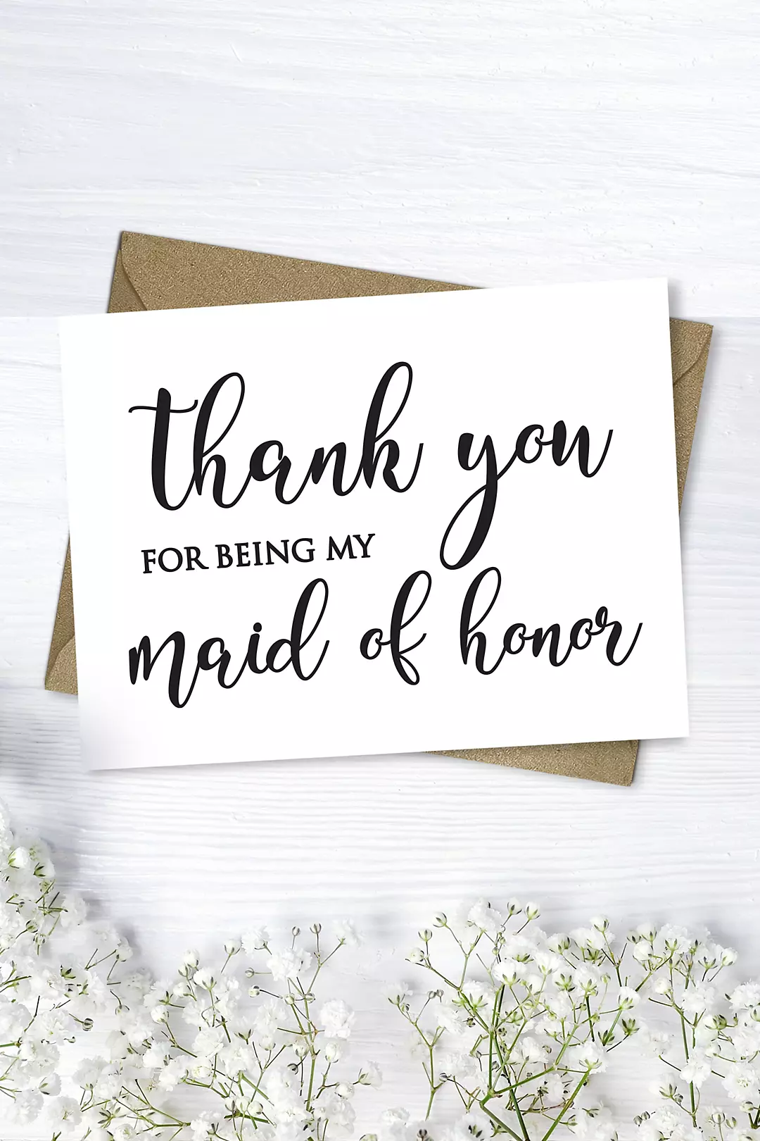 Maid of Honor Thank You Card Image