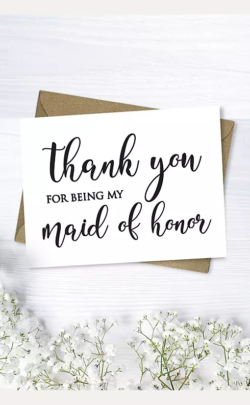 Maid of Honor Thank You Card Image 1