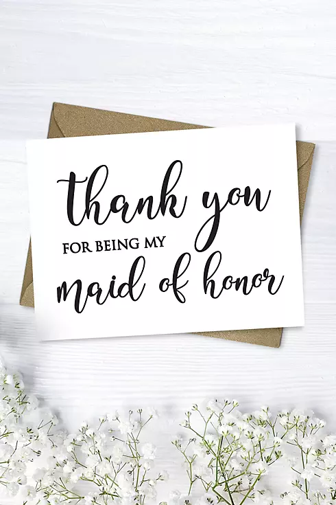 Maid of Honor Thank You Card Image 1
