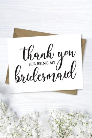 Bridesmaid Thank You Card