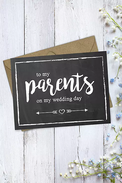 Chalkboard Parents Thank You Card Image 1