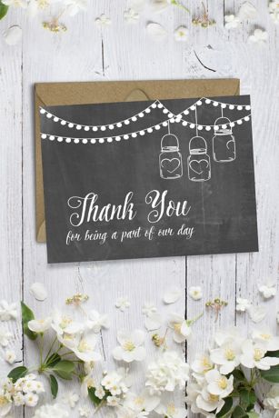 Rustic Wedding Party Thank You Card