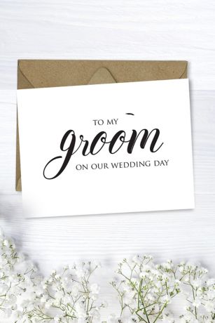 To My Groom Wedding Card