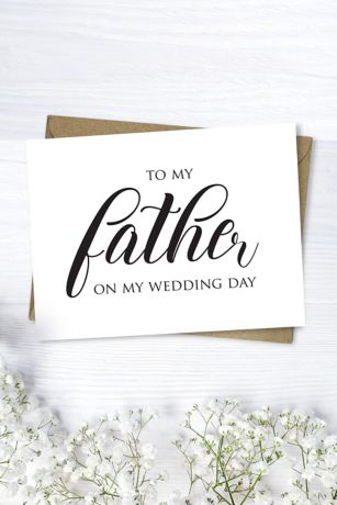 To My Father Wedding Card