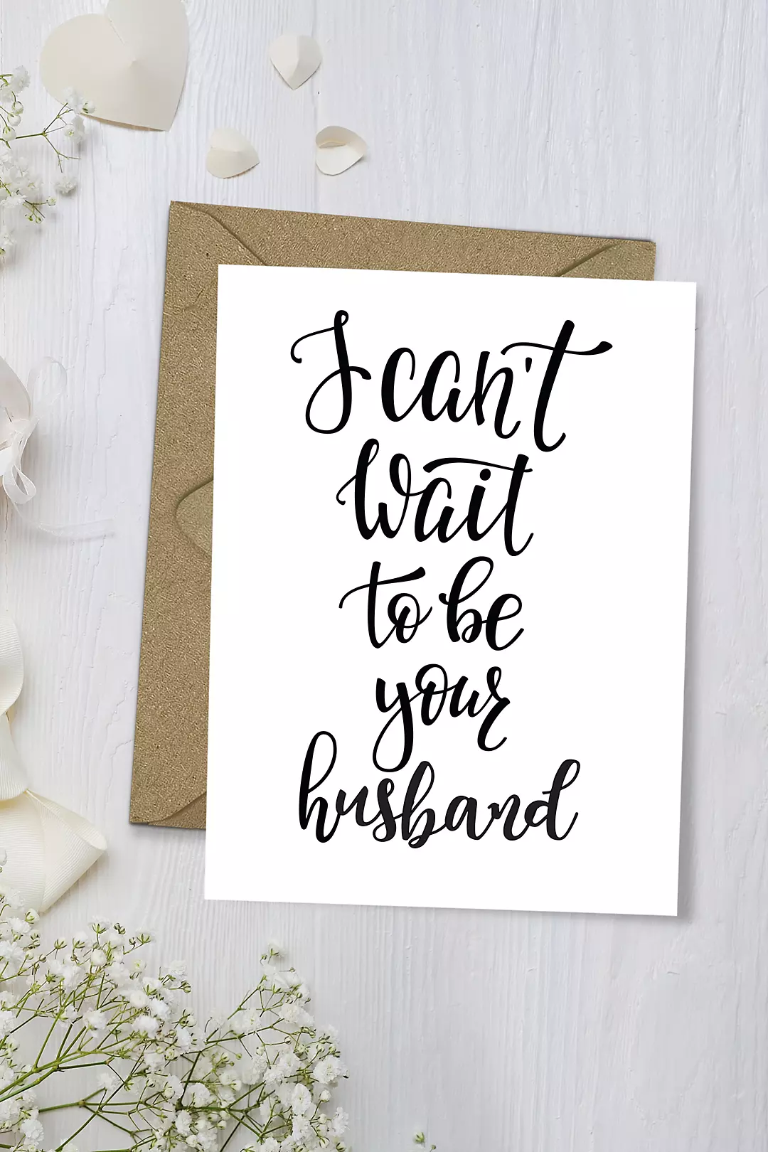 I Can't Wait to Be Your Husband Wedding Card Image