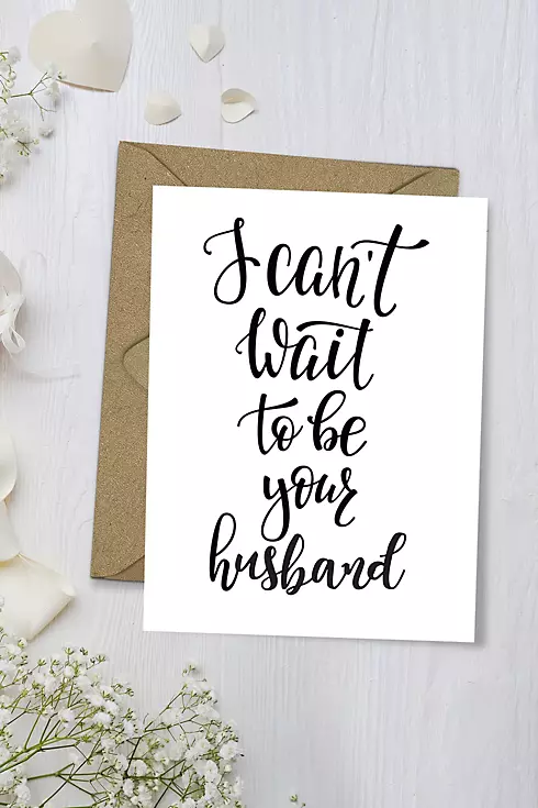 I Can't Wait to Be Your Husband Wedding Card Image 1