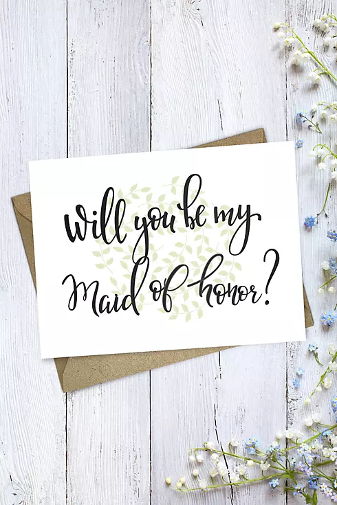 Will You Be My Maid of Honor Wedding Card Image 1