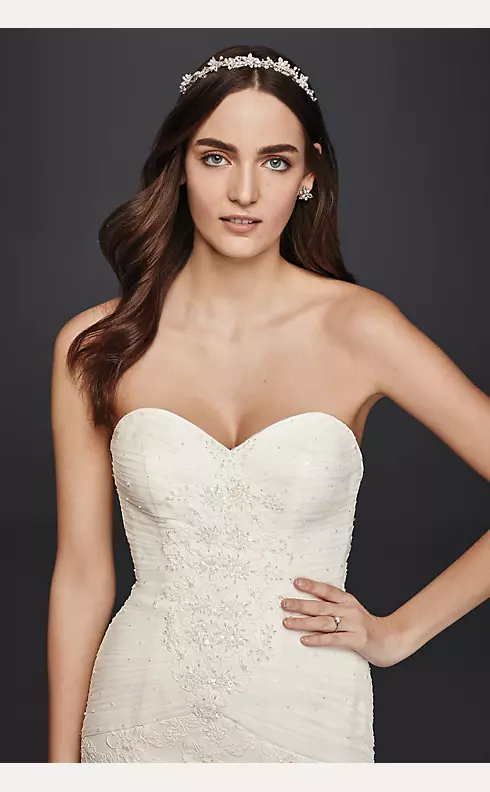 As-Is Beaded Lace Trumpet Wedding Dress Image 3