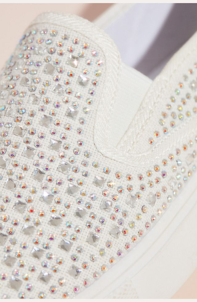 Crystal-Studded Slip-On Sneakers | David's Bridal