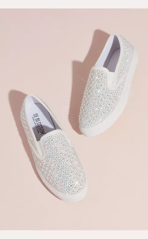 Crystal-Studded Slip-On Sneakers Image 1