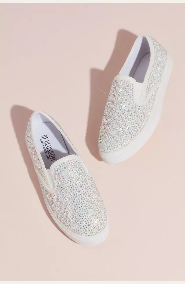 Crystal-Studded Slip-On Sneakers Image