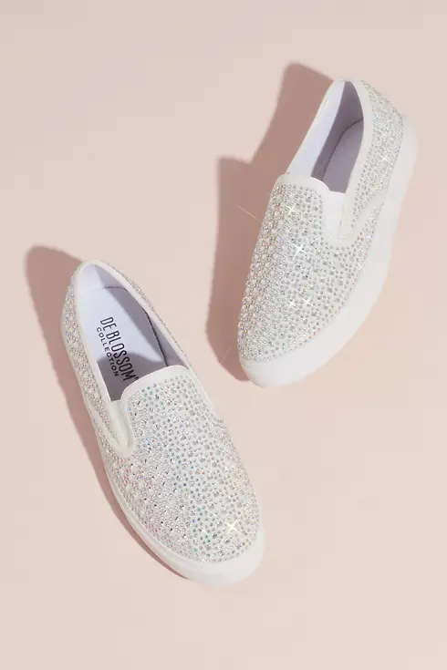 Crystal-Studded Slip-On Sneakers Image 1