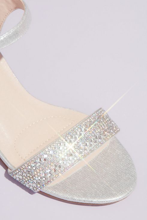 Crystal Encrusted Strap Heeled Ankle Sandals Image 4