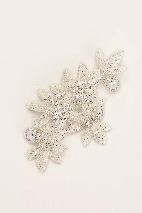 Floral Inspired Rhinestone Hair Clip with Beads Image 4