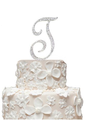 Initial Cake Topper with Swarvoski Crystals