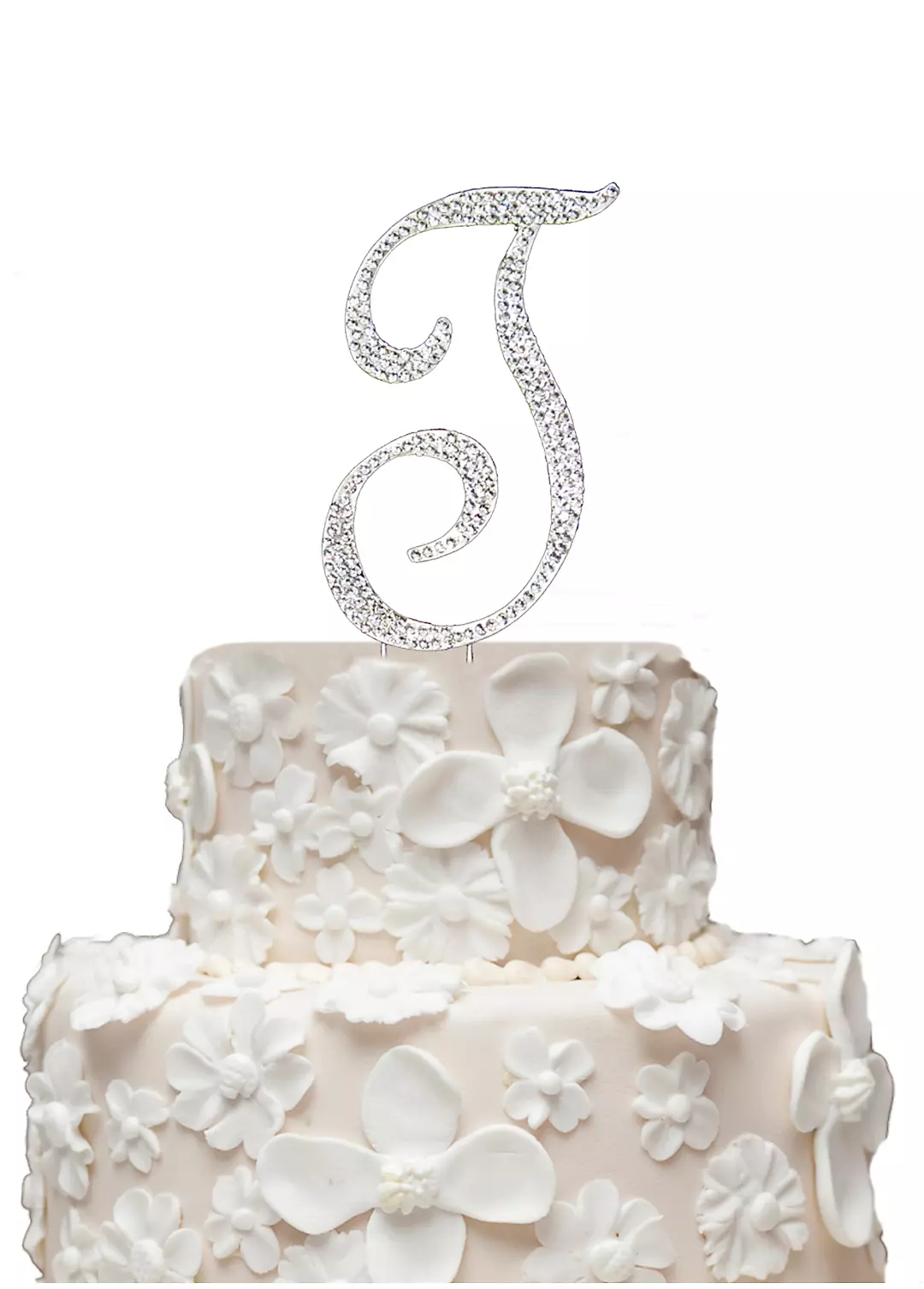 Initial Cake Topper with Swarvoski Crystals Image