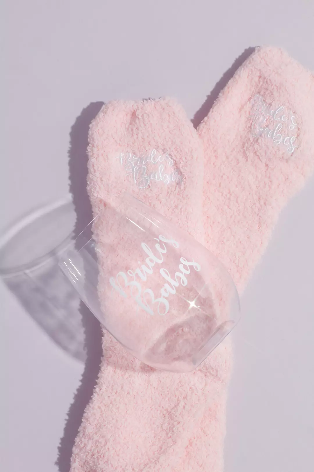 Bride Babes Wine Glass and Fuzzy Socks Gift Set Image 2