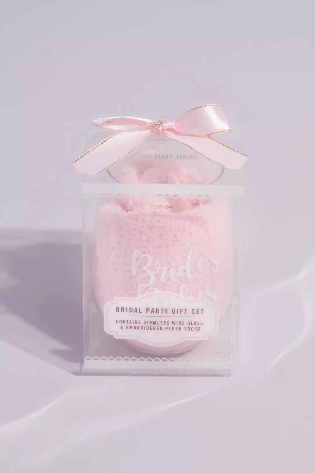 Bride Babes Wine Glass and Fuzzy Socks Gift Set Image 3