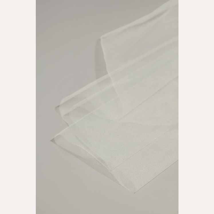 detail shot of plain veil edge