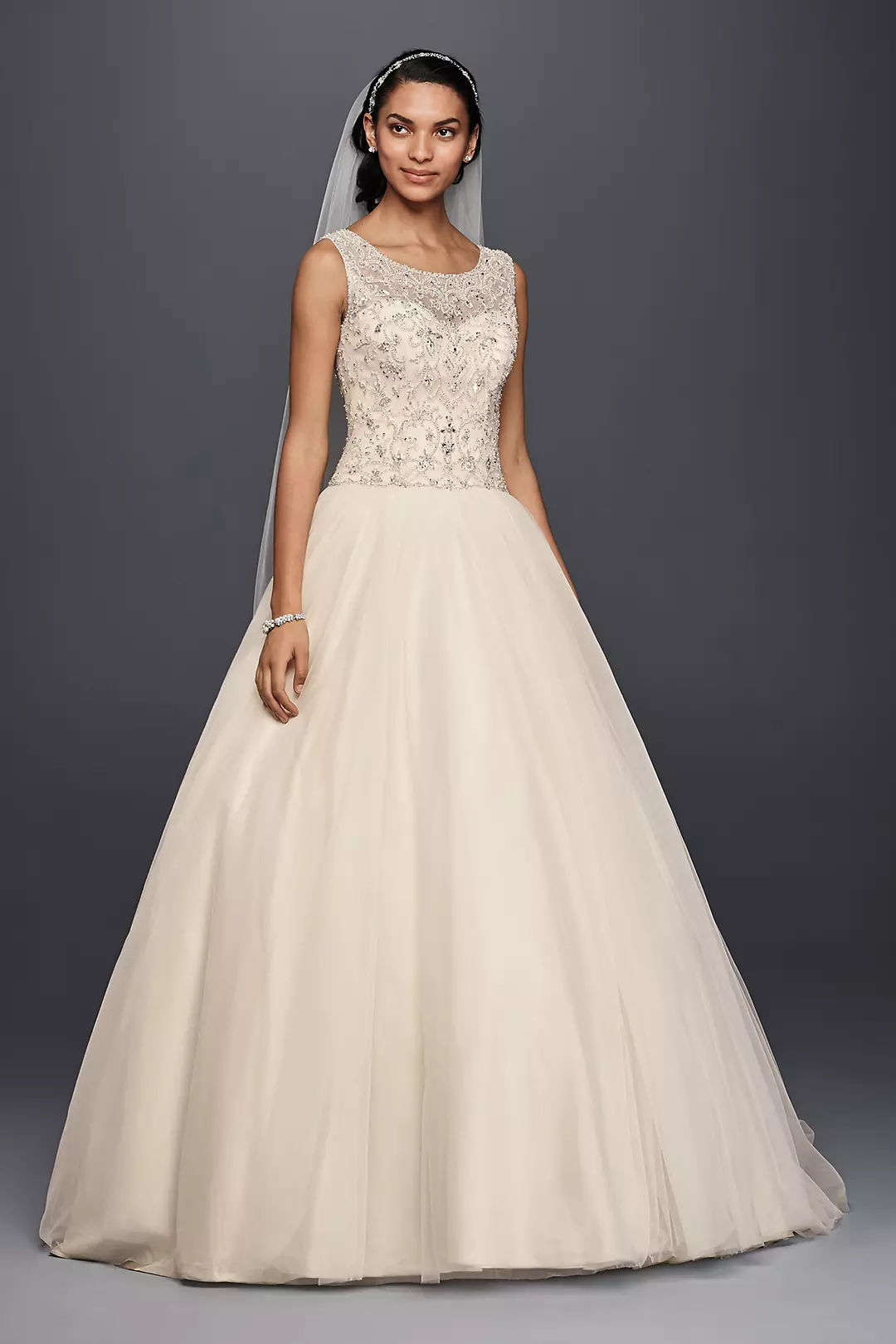 As-Is Ball Gown Wedding Dress with Beading Detail Image