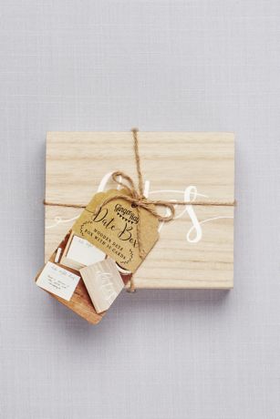 Wooden Date Box David's Bridal