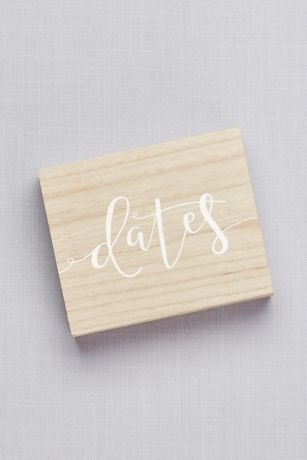 Wooden Date Box David's Bridal