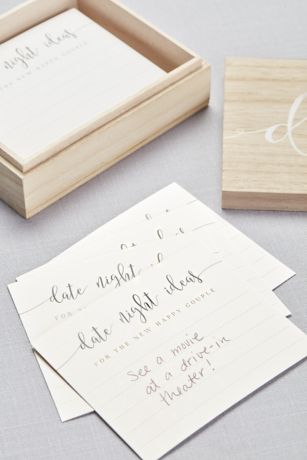 Wooden Date Box David's Bridal