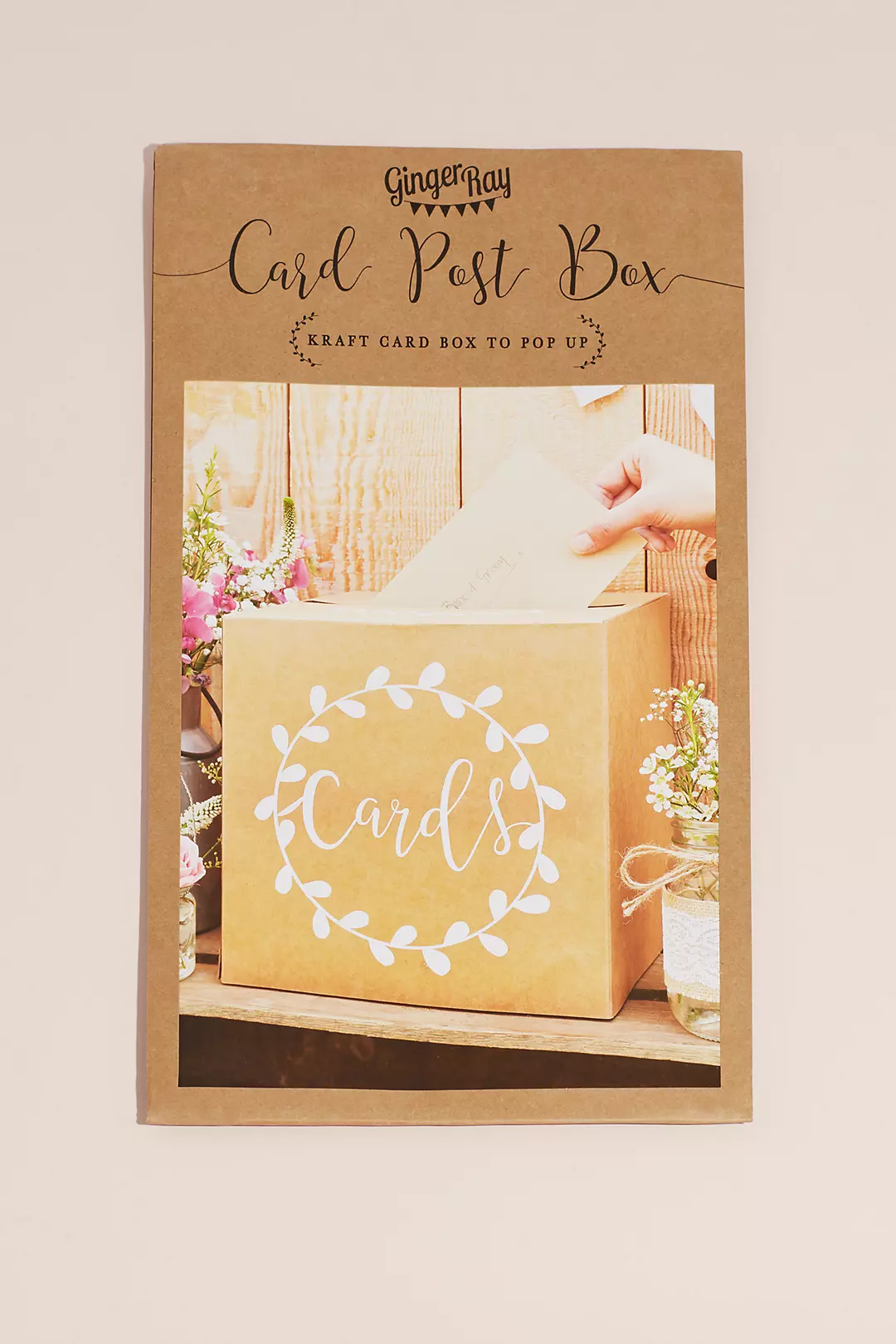 Pop-Up Script Wedding Card Box Image 2