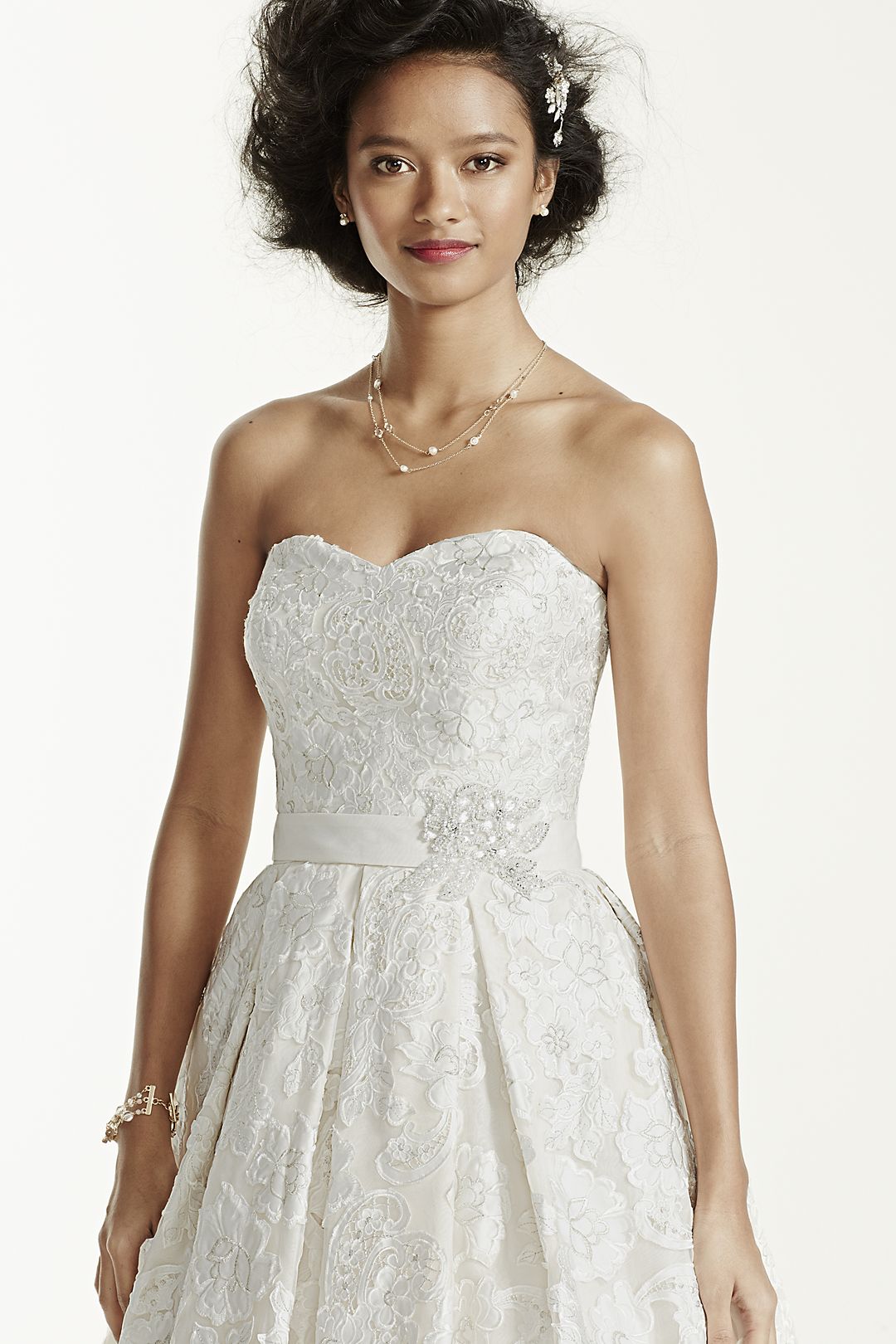 As-Is Laser Cut Organza Wedding Dress Image 4