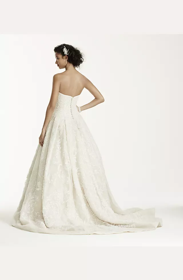 As-Is Beaded Lace Tulle Wedding Dress Image 2
