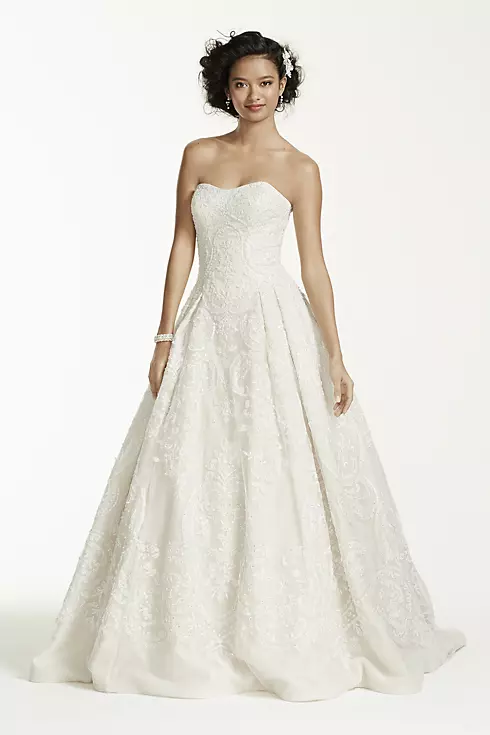 As-Is Beaded Lace Tulle Wedding Dress Image 1