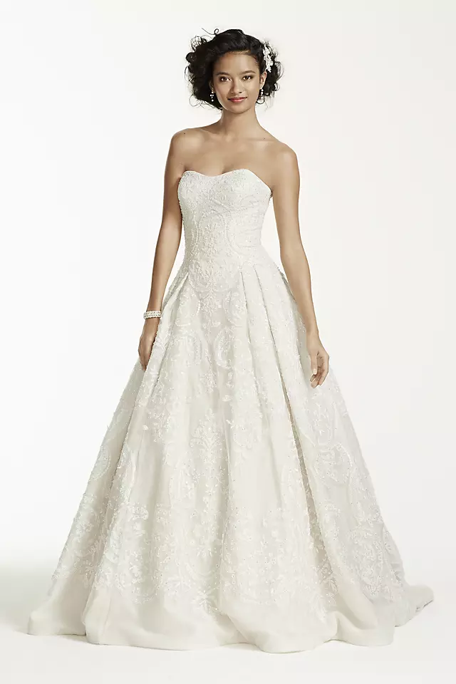 As-Is Beaded Lace Tulle Wedding Dress Image
