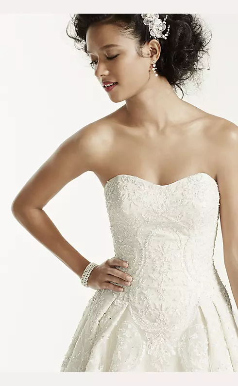 As-Is Beaded Lace Tulle Wedding Dress Image 3