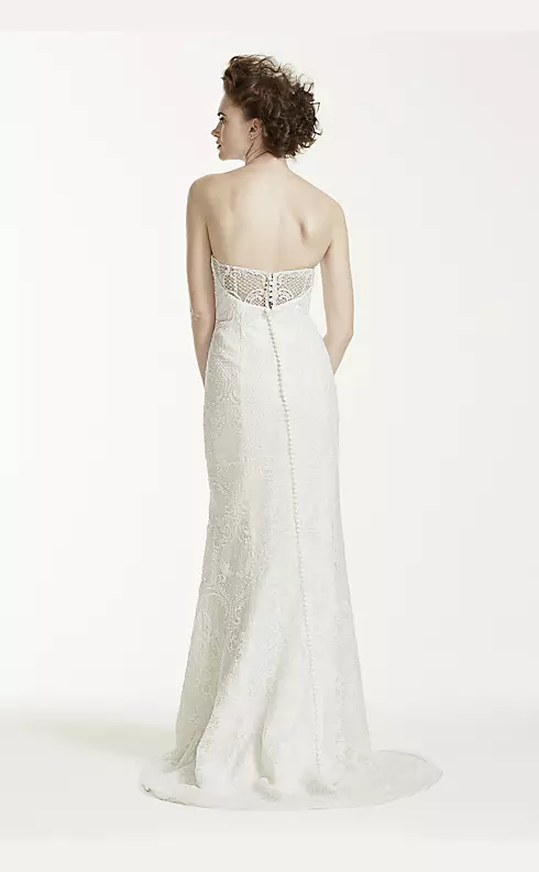 Oleg Cassini Lace Wedding Dress with Pearl Beads Image 2