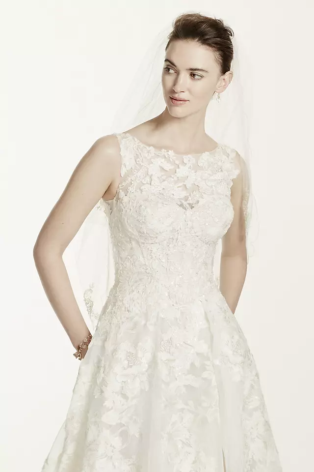 As-Is High Neck Tank Lace Wedding Dress  Image 5