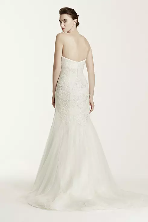 As-Is Tulle Mermaid Wedding Dress with Lace Image 2