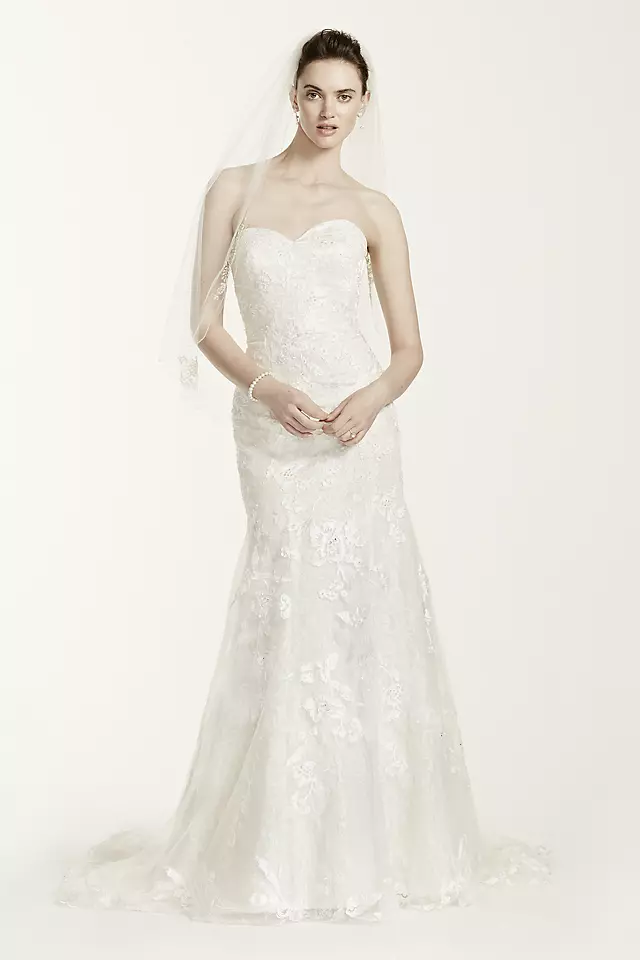 As-Is Tulle Wedding Dress with Beaded Lace Image
