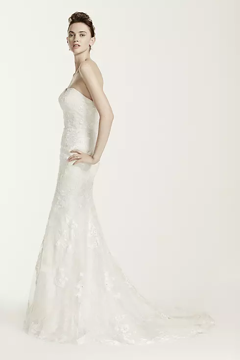 As-Is Tulle Wedding Dress with Beaded Lace Image 3