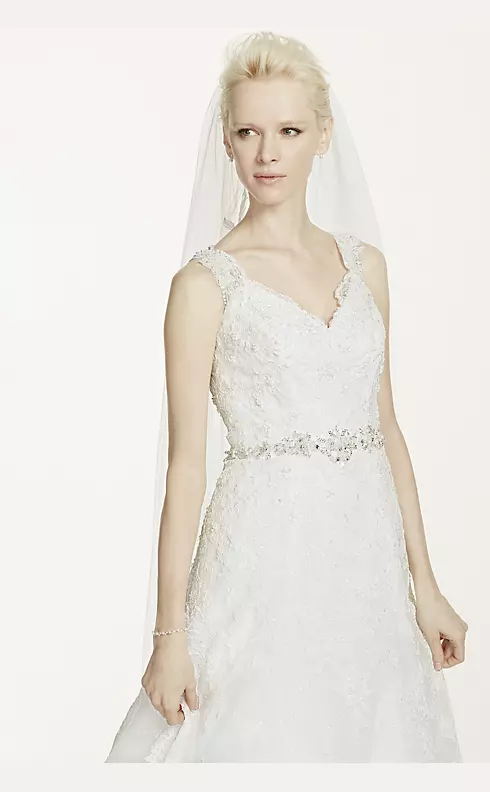 As-Is A-Line Allover Lace Wedding Dress Image 3