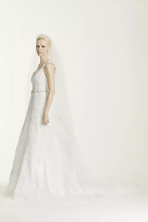 Oleg Cassini A-Line Lace Wedding Dress Image 3