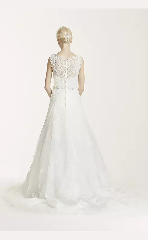 As-Is A-Line Allover Lace Wedding Dress Image 2