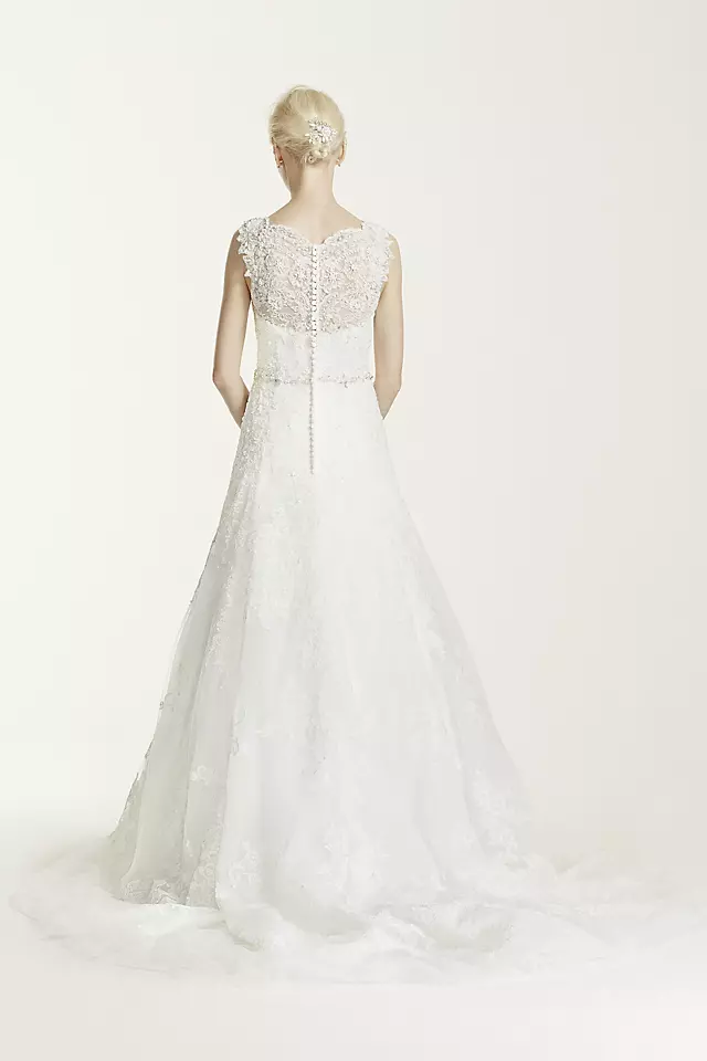 Oleg Cassini A-Line Lace Wedding Dress Image 2