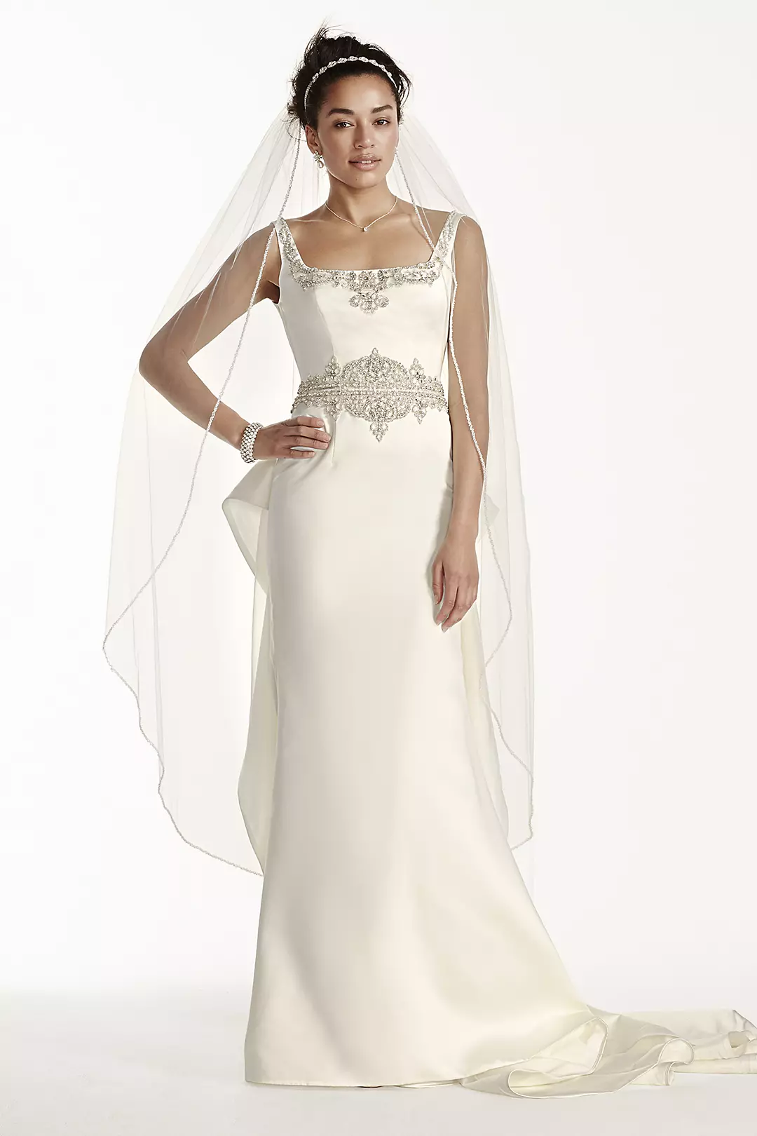 As-Is Satin Tank Mermaid Wedding Dress Image