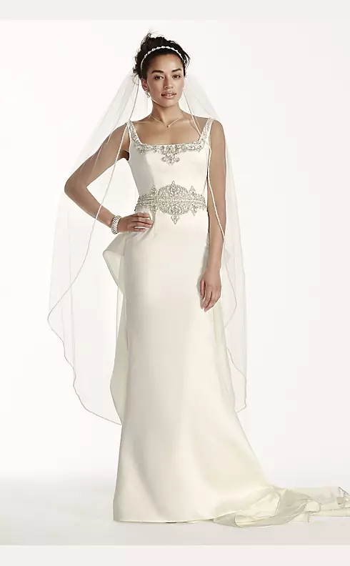 As-Is Satin Tank Mermaid Wedding Dress Image 1