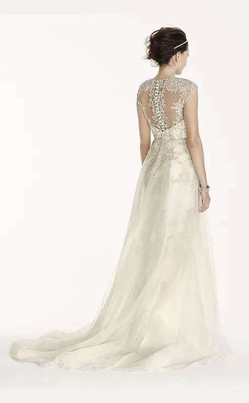 As-Is Beaded Lace with Tulle Wedding Dress Image 2