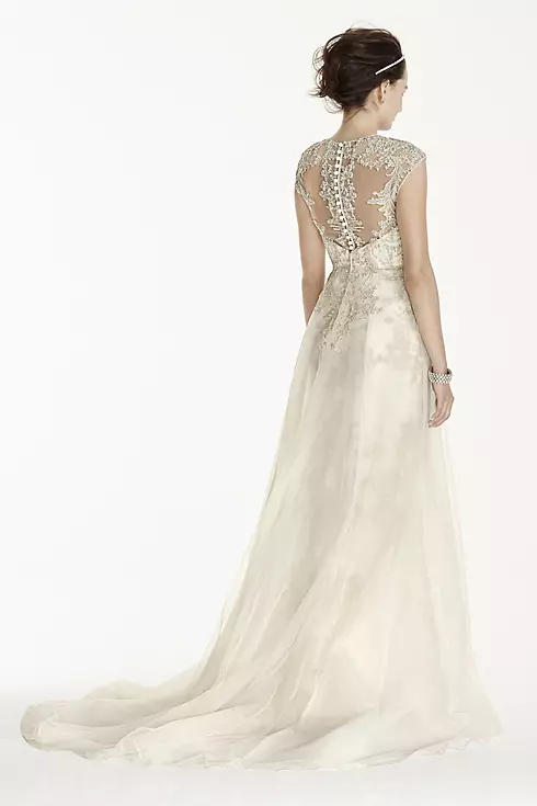 As-Is Beaded Lace with Tulle Wedding Dress Image 2