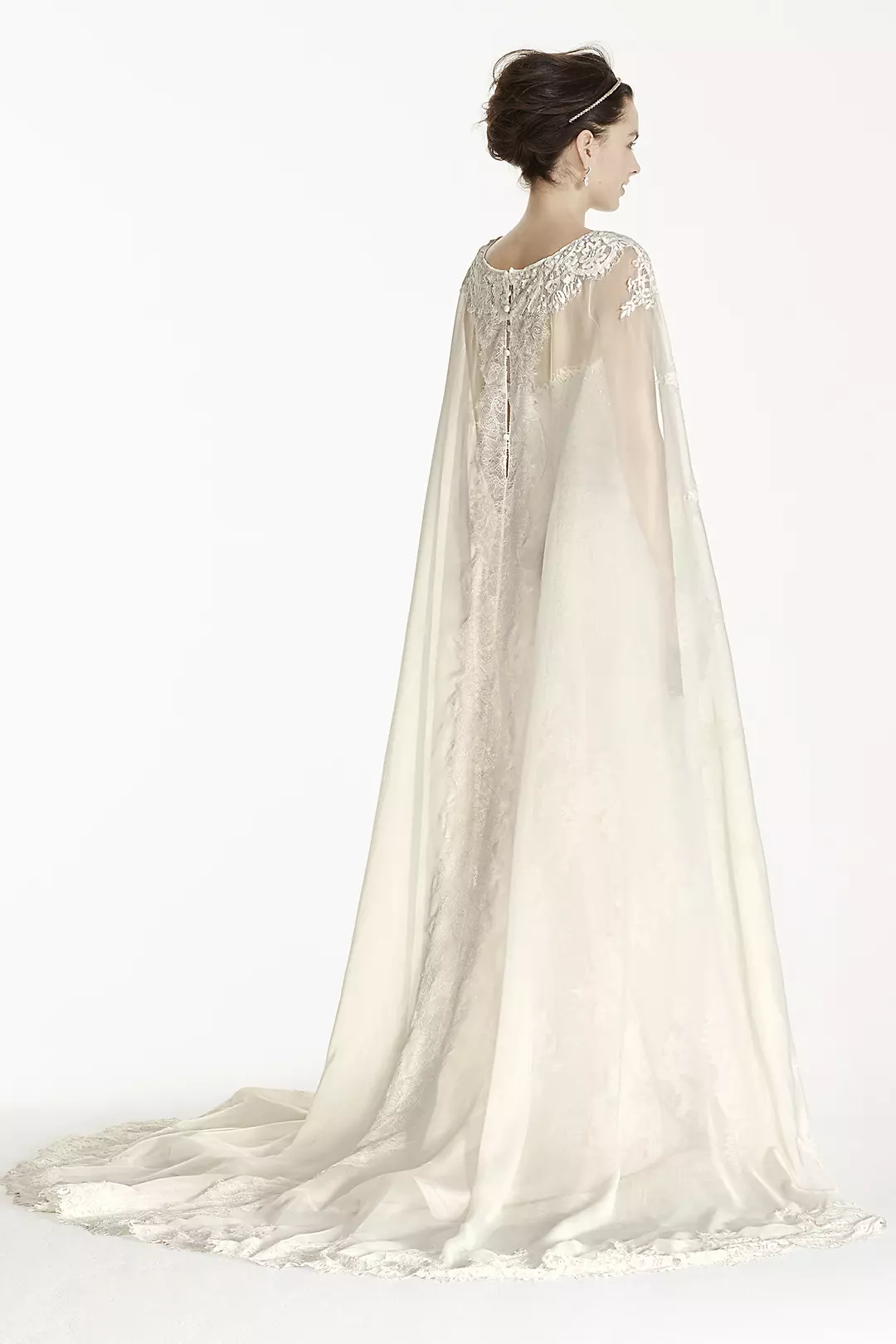 As-Is Oleg Cassini Boatneck Wedding Dress Image 2