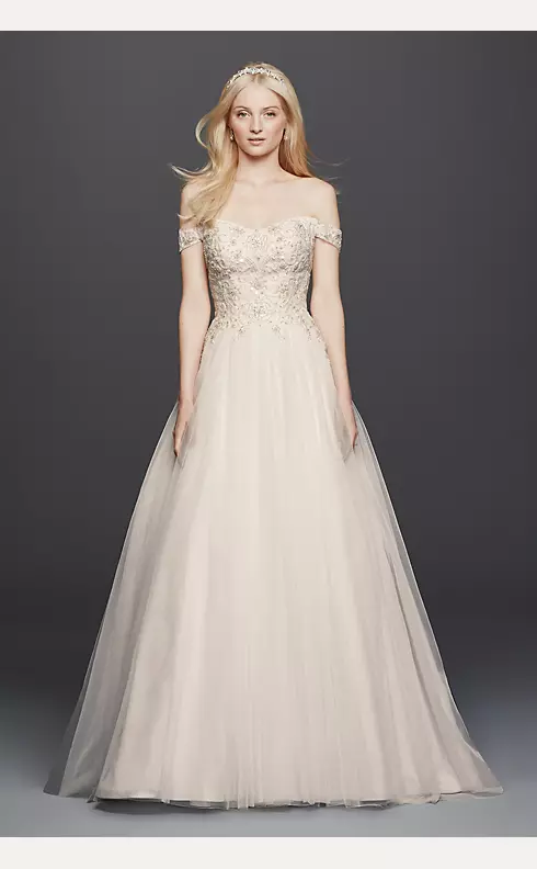 As-Is Off the Shoulder Swag Sleeved Wedding Dress Image 1