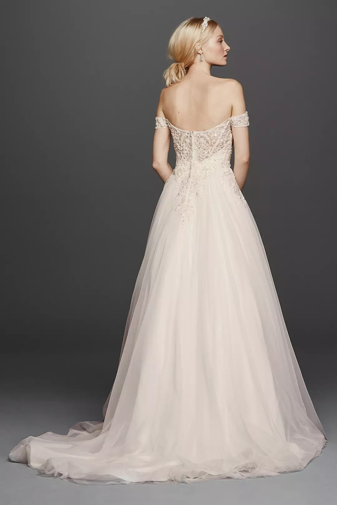 As-Is Off the Shoulder Swag Sleeved Wedding Dress Image 2