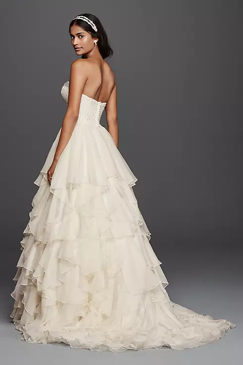 Oleg Cassini Ruffled Chiffon Wedding Dress Image 2